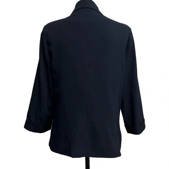 NWT! Molly Bracken ladies woven Blazer. Navy blue size large - Picture 3 of 7